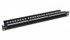 SOLARIX Patch Panel 24XRJ45 kat.5e UTP z półką, czarny 1U